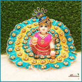Blended Thread Pearl Work Multicolor Poshak